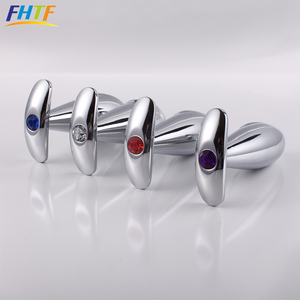 Castità in metallo Spina Anale Dildo Giocattoli Del Sesso per Le Donne Masturbazione Della Vagina Bastone di Massaggio - Product Image 3