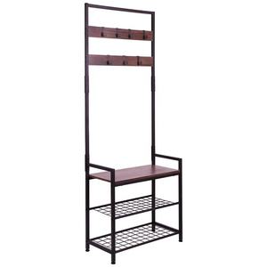 Mueble de Entrada Moderno YQ, Listo <span class=keywords><strong>para</strong></span> Enviar, con Estante <span class=keywords><strong>para</strong></span> Zapatos de 2 Niveles, Ganchos Extraíbles, Marco de Metal, Mesa de Entrada, <span class=keywords><strong>Perchero</strong></span> - Product Image 6