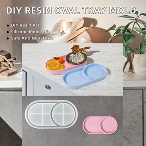 DIY Oval Silicone Resin <b>Mold</b> for Cake Tools Epoxy Casting Non-Toxic Customizable Shape <b>Hand</b> Wash Only for Home Office Decoration - Product Image 2