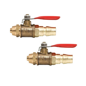 Vanne à boisseau sphérique en laiton sur mesure à poignée <span class=keywords><strong>rouge</strong></span>, raccordement rapide - Vanne à boisseau sphérique à actionneur pneumatique PU8x5.5 PM20 - Prix - Product Image 2