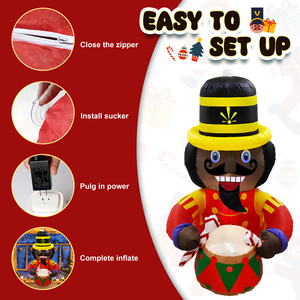 Noël fenêtre gonflable <span class=keywords><strong>casse</strong></span>-<span class=keywords><strong>noisette</strong></span> noir noël transfrontalier chaud décoration de noël air moule en stock - Product Image 6