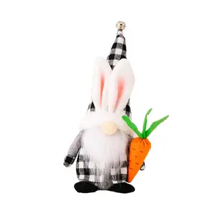 Spot Cross Border Easter Bunny neue schwarz-weiße Plüsch boden weiß bärtige alte Mann Puppen dekorationen