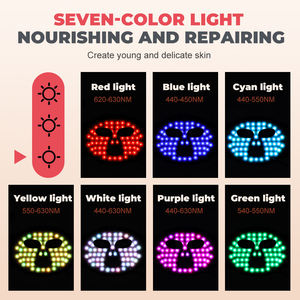 Masques de luminothérapie personnalisés rouges et infrarouges, masques faciaux LED 7 couleurs pour le soin de la peau - Product Image 4