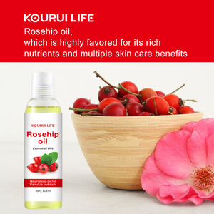 Natürliches Hagebutten öl für die Haut Haarpflege Feuchtigkeit spendende Aufhellung Anti-Aging Straffende <span class=keywords><strong>Massage</strong></span> Träger öl Reine ätherische Rose - Product Image 3