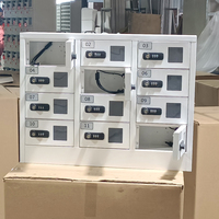 Casillero de Carga para Teléfonos Móviles Personalizado con 12 Compartimentos y Cerradura con Código PIN, Gabinete de Almacenamiento para Celulares