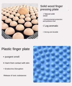 Alfombrilla de acupresión de madera maciza para masaje de pies, de material seco, para terapia de acupresión en la planta del pie y puntos de acupuntura, GZ RTS, para pedidos mixtos al por mayor - Product Image 3