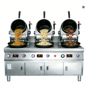 <span class=keywords><strong>Robot</strong></span> <span class=keywords><strong>de</strong></span> <span class=keywords><strong>Cocina</strong></span> Automático <span class=keywords><strong>de</strong></span> Acero Inoxidable con Tres Cabezales, a Gas/Eléctrico, para Saltear y Freír, con Certificación CE, para <span class=keywords><strong>Cocina</strong></span> Comercial - Product Image 4