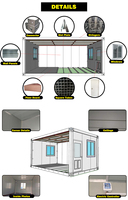Logement portable modulaire, mini conteneurs de cabine, maison-conteneur, maisons préfabriquées compactes, maisons en kit pour la Namibie