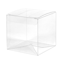 Boîtes d'emballage en plastique PET transparentes pliables écologiques et recyclables personnalisées, boîtes de dragées de mariage en PVC transparent
