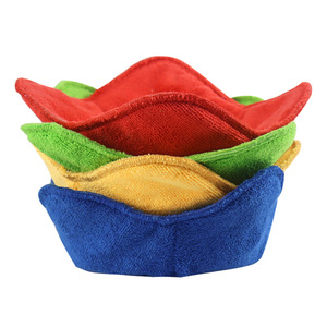 Terry Cloth Bowl Cozy Holder Set Of 4 Solid Color Round Kitchen Microwave Food Heating Pad Machine Washable - Product Image 1