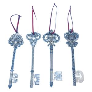 Christmas Tree Ornament Key Silver Plated Hanging Decor 15cm DIY Decoration - Product Image 5