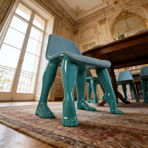 Creative Human Legs Design <strong>Dining</strong> <strong>Chair</strong> Restaurant Hotel Lobby Artistic Accent <strong>Chair</strong> for Living Room - Product Image 5