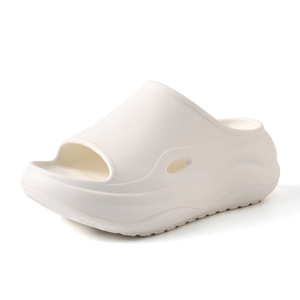 Sandalias de Plataforma para Mujer, Marca Guru, Suela Gruesa, Aumentan la Altura, Antideslizantes, para Interiores y Exteriores, EVA, Blanco Leche, Negro Mika - Product Image 5