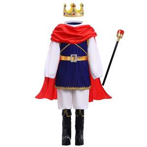 Set Costume da <span class=keywords><strong>Piccolo</strong></span> <span class=keywords><strong>Principe</strong></span> per Bambini, Mantello da Re Reale con Accessori, Abbigliamento per Feste di Halloween e Cosplay TV MINCO - Product Image 2