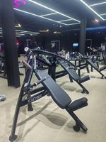 Presse à pectoraux inclinée à charge libre en acier avec dispositifs de sécurité pour salles de sport et musculation