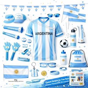 Crea tu Propio Set de Regalo Personalizado para Fanáticos del Fútbol, con Camiseta, Gorra, Bandera y Botella, para Regalos Deportivos - Product Image 1