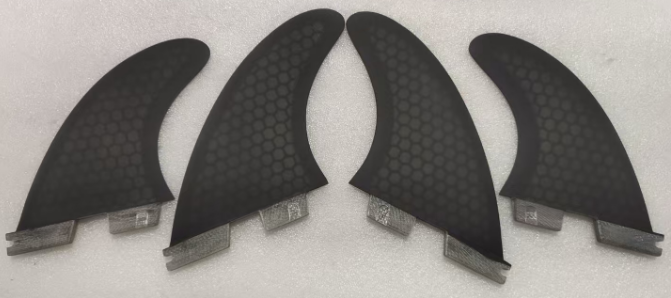 Honeycomb Black quad fin set