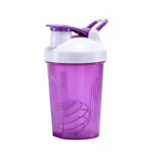 2024 Best Selling Product Plastic 400ml Shaker Cup Gym Fitness Protein Shaker Bottle New Design with Mixing Ball