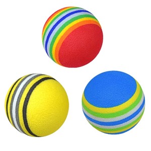 Balle de golf arc-en-ciel en éponge EVA solide, balle souple pour entraînement en intérieur, jouet sportif pour enfants, durable - Product Image 5