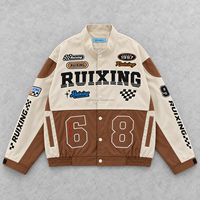 Fabricant de vestes universitaires en polyester, broderie personnalisée, transfert thermique, veste de baseball courte style Letterman