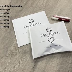 Custom Loog Kraft Bubble Mailer <b>Bags</b> White Padded for <b>Clothing</b> Cosmetics Promotion with Self-adhesive Seal and Custom Logo - Product Image 6