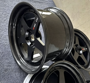 Nouvelles jantes JUWA <span class=keywords><strong>Carbon</strong></span> 2 pièces, finition noire mate, à rayons concaves, 18-22 pouces, 5x120/114.3, 20 mm ET, pour Skyline BNR34 GTR 2002 - Product Image 2