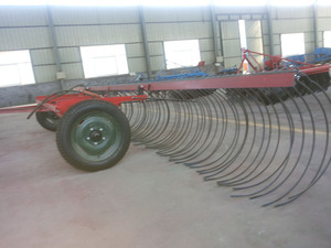 Rastrello per Fieno Agricolo Resistente con Denti Regolabili, Costruzione in Acciaio Durevole per Rastrellatura ed Espulsione Efficiente del Fieno sul Campo - Product Image 4