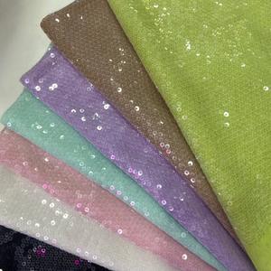 Nouvelle conception, tulle frais, robe de soirée de mariage, paillettes <span class=keywords><strong>nude</strong></span>, tissu extensible en maille, broderie en dentelle, tissu transparent à paillettes - Product Image 1