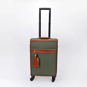 Hibo ירוק בד תיקי מזוודות לנסיעות לשאת על מזוודת מזוודות שקיות מתכת רוכסן נסיעות תיק
