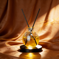 Bouteille diffuseur de parfum ronde personnalisée en gros 150 ml avec bouchon en liège, mini vase créatif en verre avec perles, bouteille à messages vintage