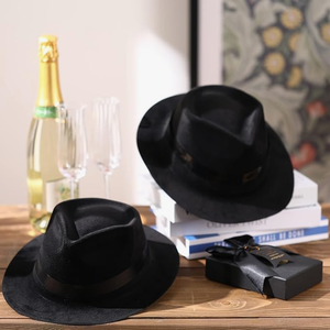 <span class=keywords><strong>1920S</strong></span> Phong Cách Gangster Fedora Hat Cho Người Lớn Nhựa Nhân Vật Đảng Hat Cho Trẻ Em Polyester Quý Ông Của Quần Áo Phụ Kiện - Product Image 2