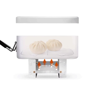 Porta pranzo esterno in lega di alluminio può essere riscaldata da fiamma aperta in alluminio <span class=keywords><strong>campeggio</strong></span> Picnic in acciaio inox stoviglie da Picnic stufa da Picnic - Product Image 5