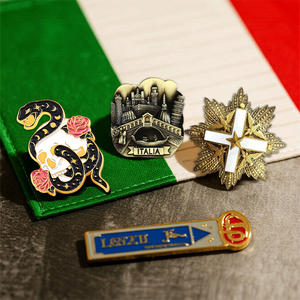 Özel İtalya bayrağı yaka iğneler sert emaye Metal broş antik rönesans sanat görülecek turist İtalyan hatıra hediyeler toptan - Product Image 5
