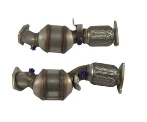 auto Direce-Fit high performance three way Catalytic Converter with exhaust manifold and flanges for Audi Q7 4.2 front