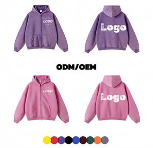 هودي رجالي من القطن المبطن بالصوف بتصميم عتيق لعام <span class=keywords><strong>2026</strong></span>، سترة فضفاضة بغطاء للرأس وتصميم متهالك للشارع، مقاس كبير - Product Image 2