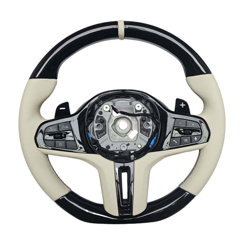 G30 สีดำเปียโน + หนัง + แถบสีเบจเย็บตะเข็บ M