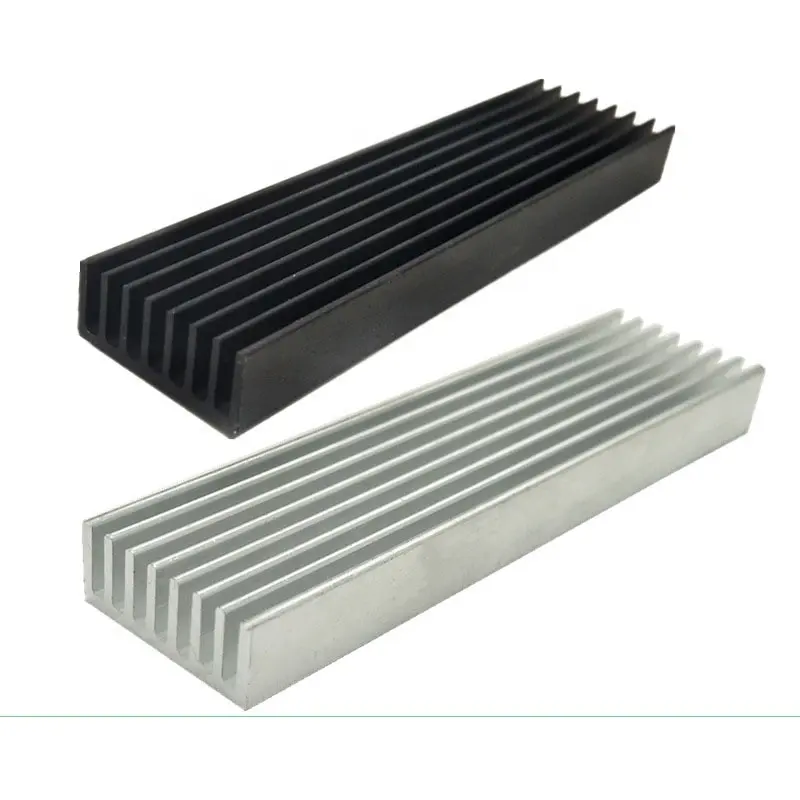 Radiador de aclidinio de 100x25x10mm, tira de disipador de calor de aluminio, extrusión de aluminio de 6063 H, barras radiadoras de eatsink