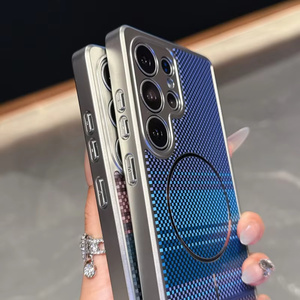 Fundas para Teléfono <span class=keywords><strong>de</strong></span> PC con Diseño <span class=keywords><strong>de</strong></span> Fibra <span class=keywords><strong>de</strong></span> Carbono y Recubrimiento <span class=keywords><strong>de</strong></span> Color para <span class=keywords><strong>Samsung</strong></span> Galaxy S24 S25 Ultra, Carga Magnética, Resistentes a Impactos - Product Image 5