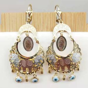 Personalizado 14K oro Virgen María mariposa elefante mal de ojo colgante gota Toppik accesorios moda hombres mujeres pendientes 21524 - Product Image 4
