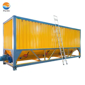 Hete Verkoop Horizontale Container Type Opslag Cement Silo 'S Met Schroef Transportband Te Koop Zand Silo Vlieg As Silo Prijs