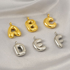 จี้ตัวอักษรแบบหนาเคลือบทอง 14k 18k ไม่ลอก 316L สแตนเลสสตีล สำหรับทำเครื่องประดับ - Product Image 2