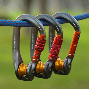 Xindahua Pulley <b>Lock</b> Aluminum Alloy <b>With</b> Bearing Safety Buckle For Zipline Equipment - Product Image 1