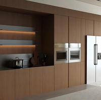 Meubles de cuisine scandinaves de luxe en bois, armoires modulaires, aménagement intégré sur mesure pour la rénovation de maisons modernes