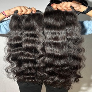 Precio económico en 100% Extensiones de cabello humano crudo indio virgen Remy de alta calidad Estilo de onda natural incluido - Product Image 1