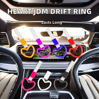 Anneau Tsurikawa en forme de cœur JDM Drift Charm Strap, accessoire d'intérieur automobile, avertissement pour les poignées de train et de bus, pour voiture, populaire, en ABS