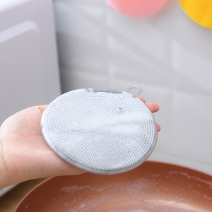 Non-Stick Silicone Dishwashing Pad Round Heat Resistant Kitchen Scouring Pad - Product Image 3