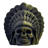 Sifflet en poterie blanche Crâne effrayant, gadget anti-stress, ocarina aux sons étranges, sifflet de la mort aztèque fantomatique, nouveauté d'Halloween