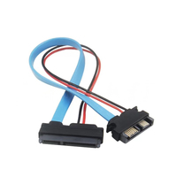 Kabel DATA Optik Hard Drive SATA 7+6 hingga 7+15pin dengan Selubung PVC, Kompatibel untuk Notebook Laptop Perekam Video, Kabel 13Pin ke 22Pin