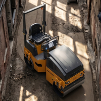 Compacteur vibrant routier à tambour simple ou double, à commande hydraulique, à essence ou diesel, 1 tonne 5,5 CV, 3 tonnes 9 CV, 5 tonnes