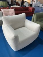 Blaues Fat-Man Einzelsofa-Bett Modulares Erweiterbares Schaumstoffgefülltes Gepolstertes Zeitgenössisches Stoffdesign für Apartment und Villa